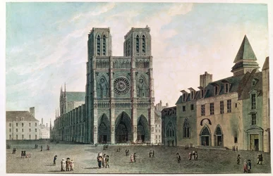 Der Platz vor Notre-Dame zur Zeit des Konsulats, 1799-1804